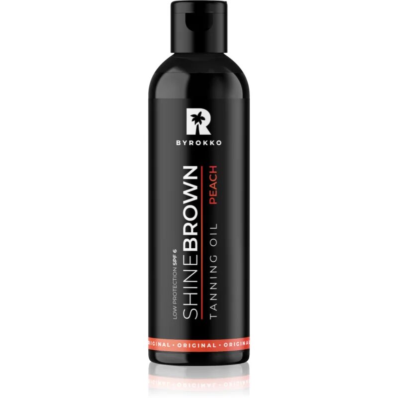 BYROKKO Shine Brown Peach zaščitno olje za podporo porjavelosti SPF 6 150 ml
