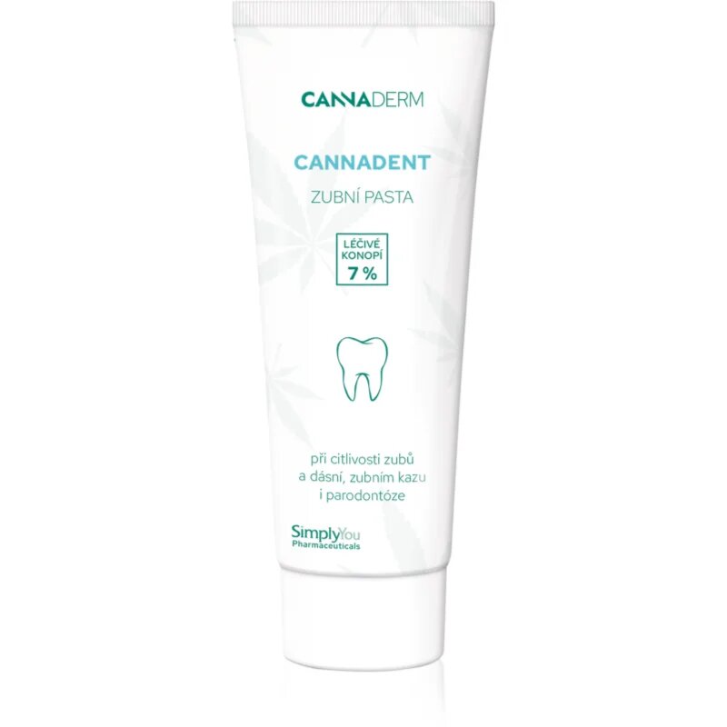 Cannaderm Cannadent Alkaline toothpaste zeliščna zobna pasta s konopljinim oljem 75 g
