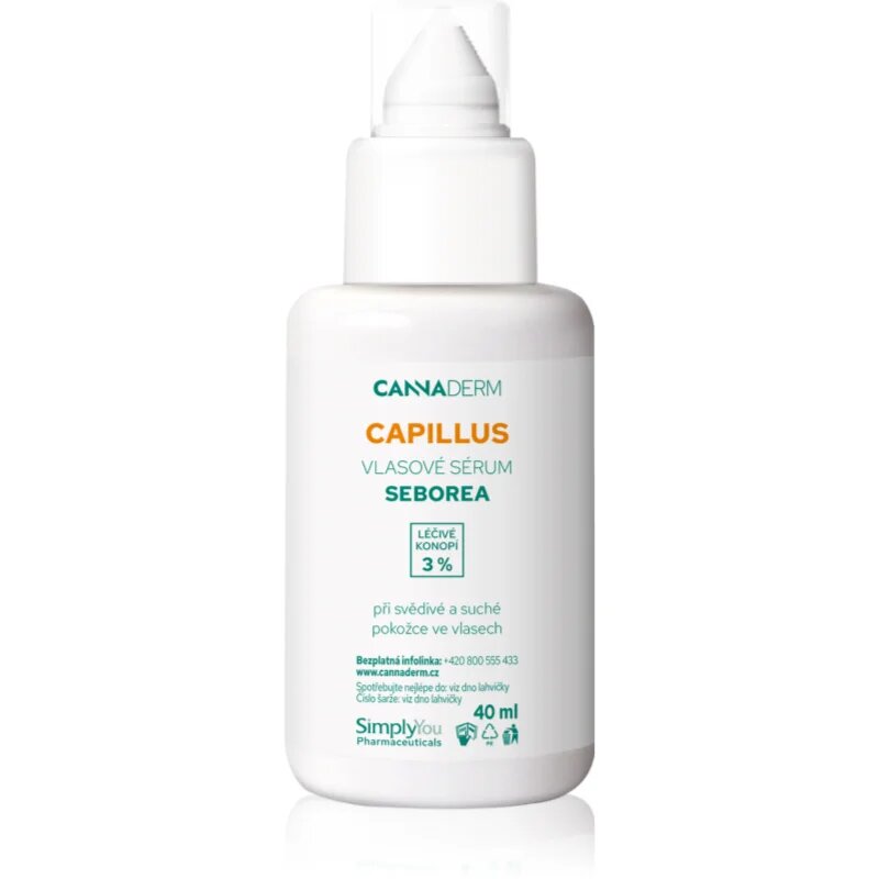 Cannaderm Capillus Seborea Hair Serum aktivni serum za suho in srbeče lasišče 40 ml
