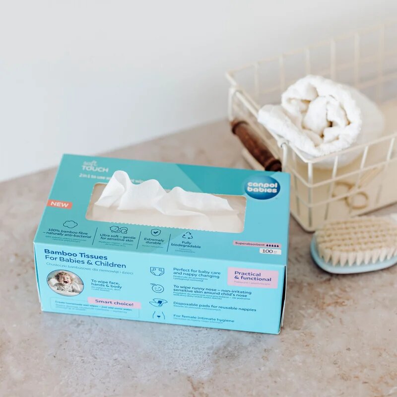 Canpol babies Bamboo Tissues Postpartum Pads robčki iz bambusa 100 kos