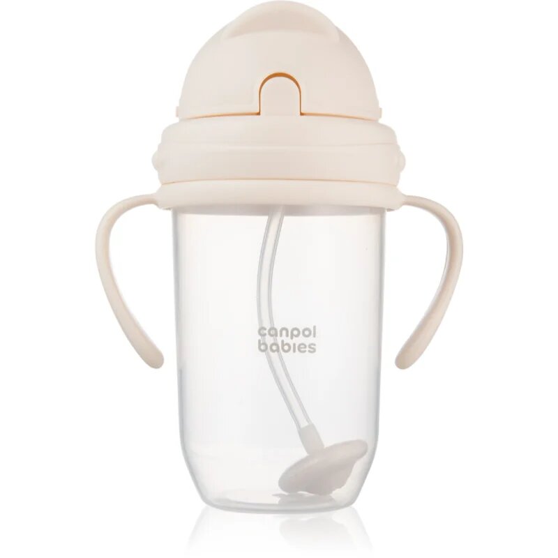 Canpol babies Cup skodelica z utežjo Nude 6m+ 1 kos