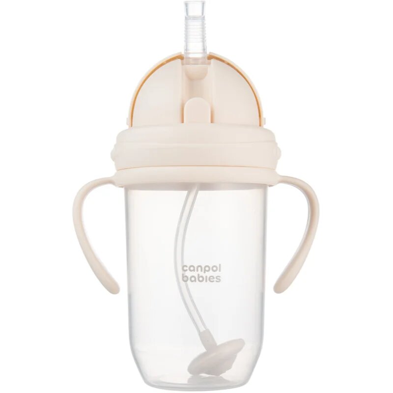 Canpol babies Cup skodelica z utežjo Nude 6m+ 1 kos