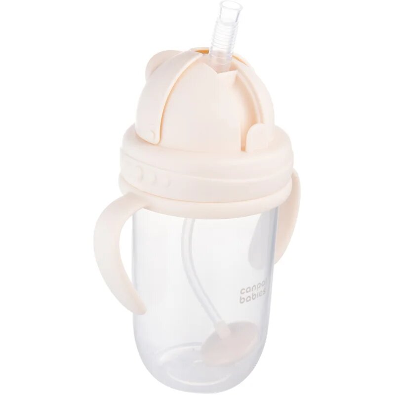 Canpol babies Cup skodelica z utežjo Nude 6m+ 1 kos