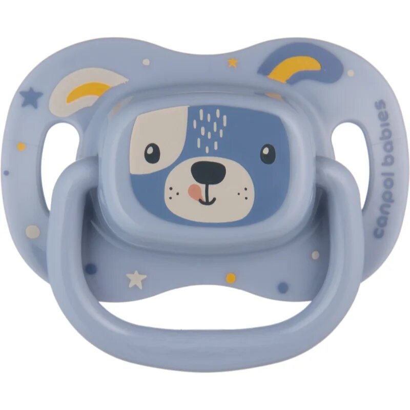 Canpol babies Cute Animals Soother 6-18m duda Blue 1 kos