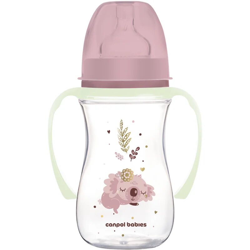Canpol babies EasyStart Sleepy Koala 240 ml steklenička za dojenčke 3 m+ Pink 1 kos