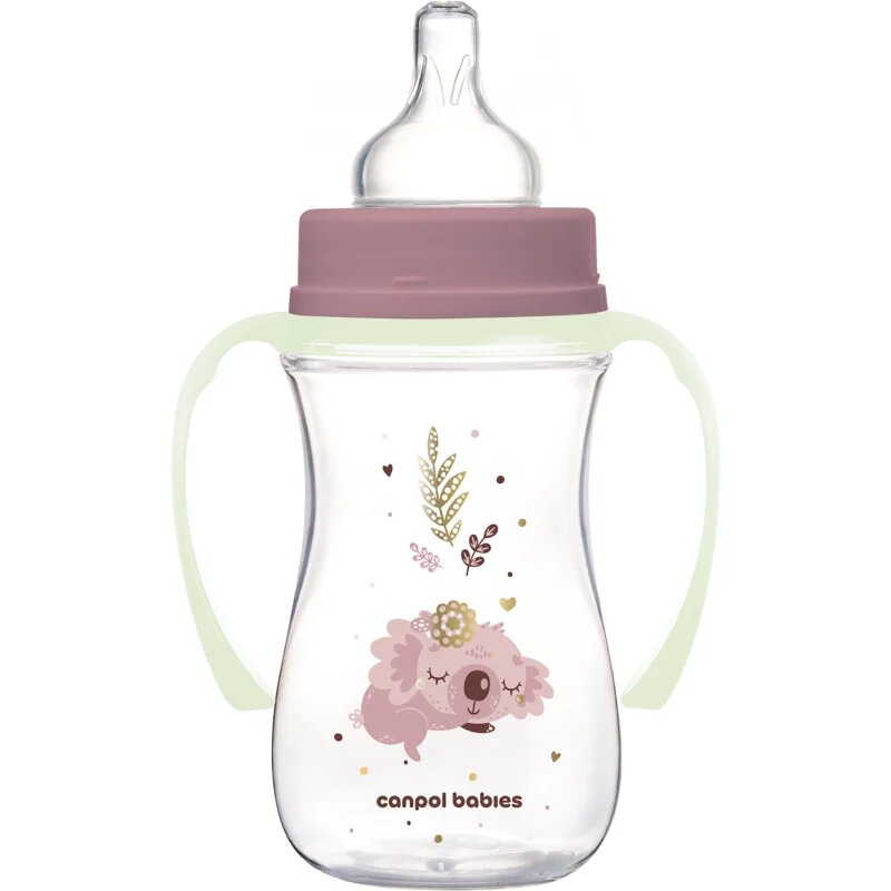 Canpol babies EasyStart Sleepy Koala 240 ml steklenička za dojenčke 3 m+ Pink 1 kos