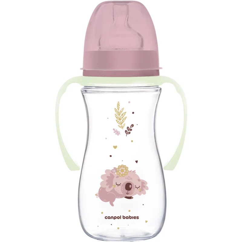 Canpol babies EasyStart Sleepy Koala 300 ml steklenička za dojenčke 12 m+ Pink 1 kos