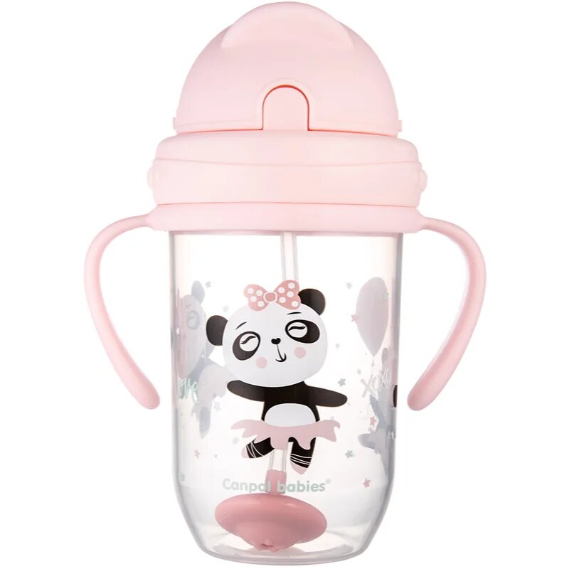 Canpol babies Exotic Animals Cup With Straw skodelica s slamico 1 kos
