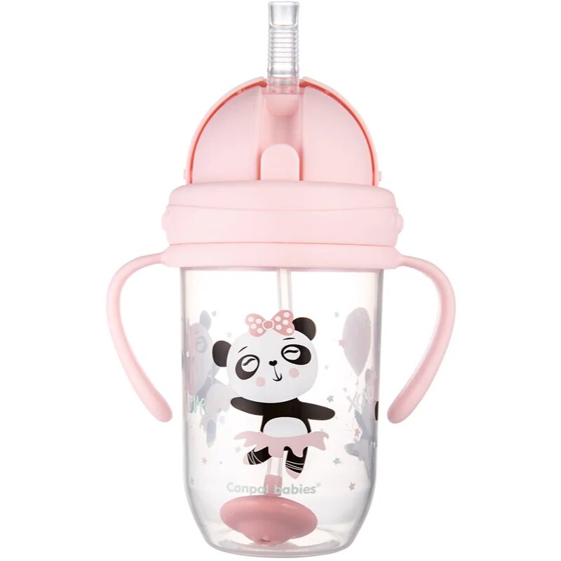 Canpol babies Exotic Animals Cup With Straw skodelica s slamico 1 kos