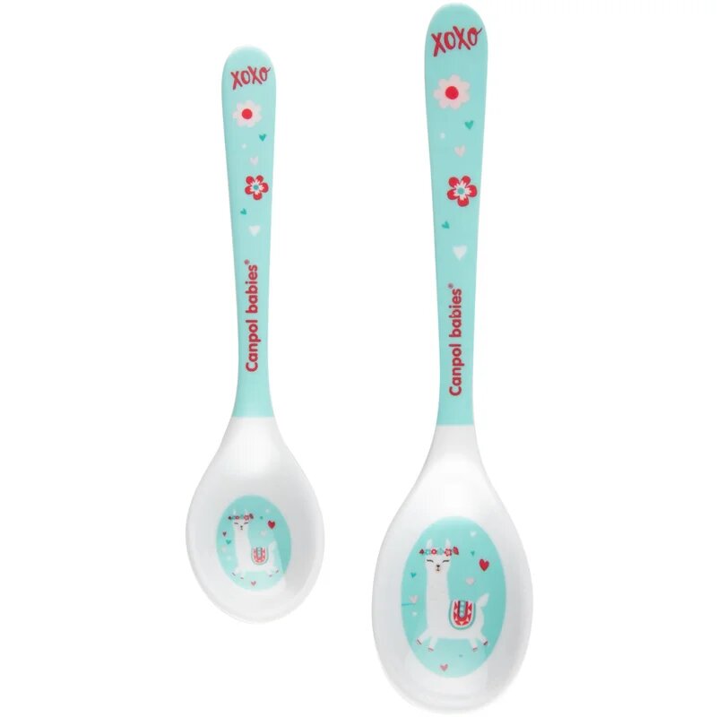 Canpol babies Exotic Animals Spoon žlička Turquoise 2 kos