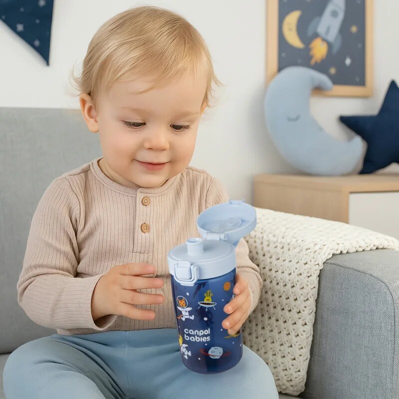 Canpol babies Junior Bottle steklenička za otroke Blue 1 kos