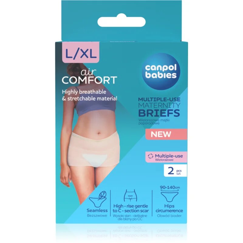 Canpol babies Maternity Briefs poporodne spodnjice velikost L/XL 2 kos