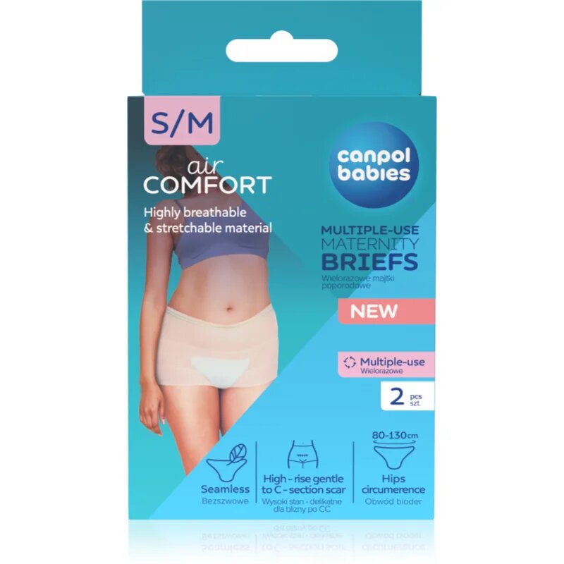 Canpol babies Maternity Briefs poporodne spodnjice velikost S/M 2 kos