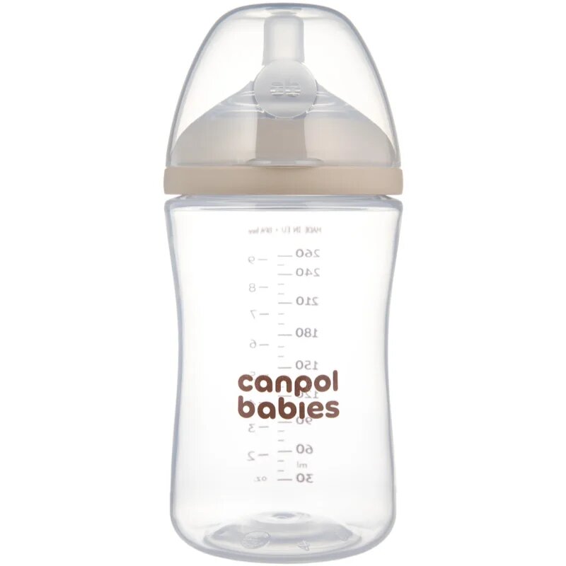 Canpol babies Natural Shape antikolična steklenička 3m+ 1 kos