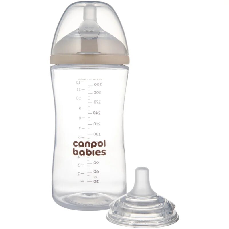 Canpol babies Natural Shape antikolična steklenička 3m+ 1 kos
