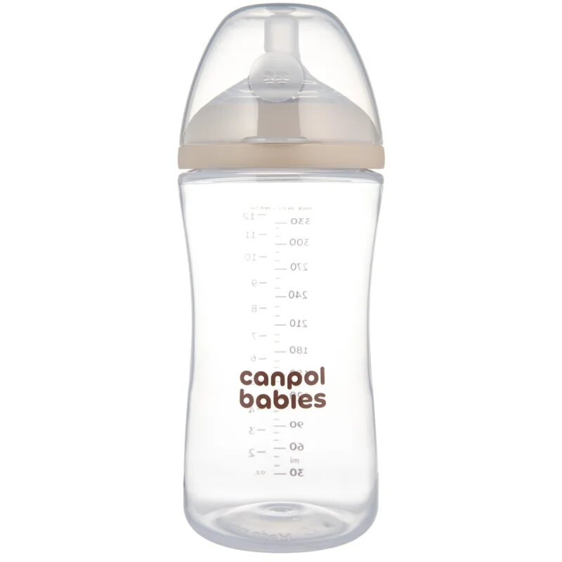Canpol babies Natural Shape antikolična steklenička 6m+ 1 kos