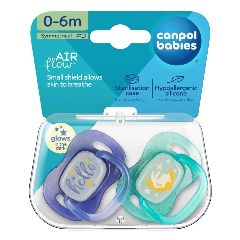 Canpol babies NIGHTGLOW Boy duda 0-6 m 2 kos