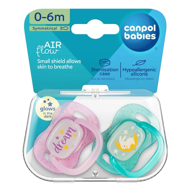 Canpol babies NIGHTGLOW Girl duda 0-6 m 2 kos