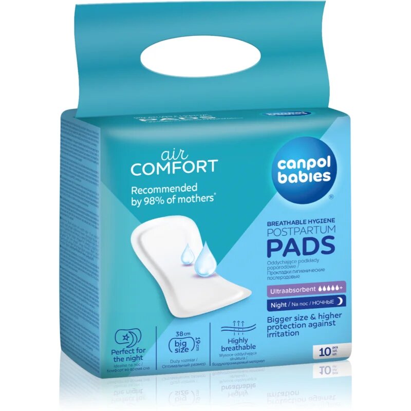 Canpol babies Postpartum Pads Night poporodni vložki 10 kos