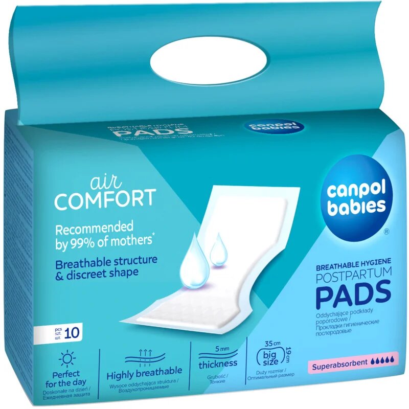 Canpol babies Postpartum Pads poporodni vložki Super Absorbent 10 kos