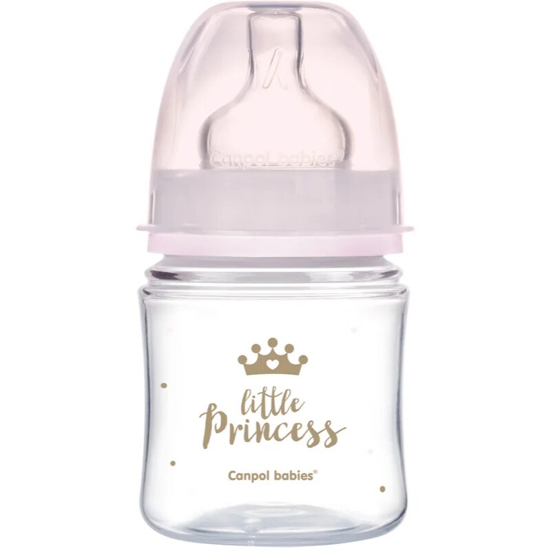 Canpol babies Royal Baby steklenička za dojenčke 0m+ Pink 1 kos