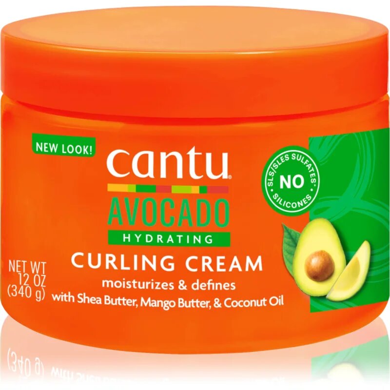 CANTU Avocado Curling Cream krema za lase za skodrane lase 340 g