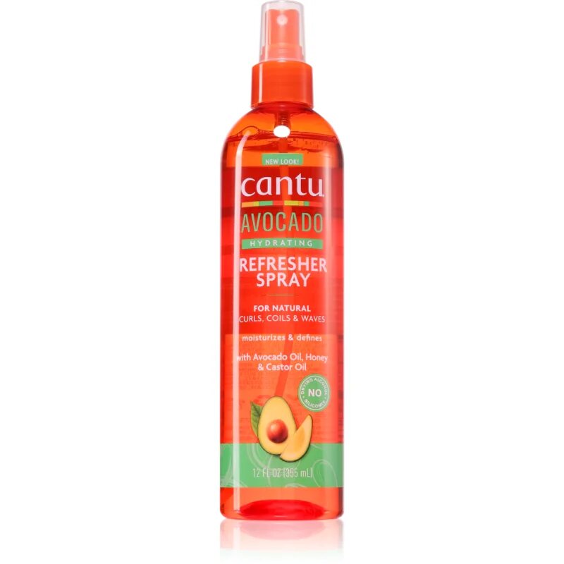CANTU Avocado Refresher Spray vlažilno pršilo za lase za valovite in kodraste lase 355 ml