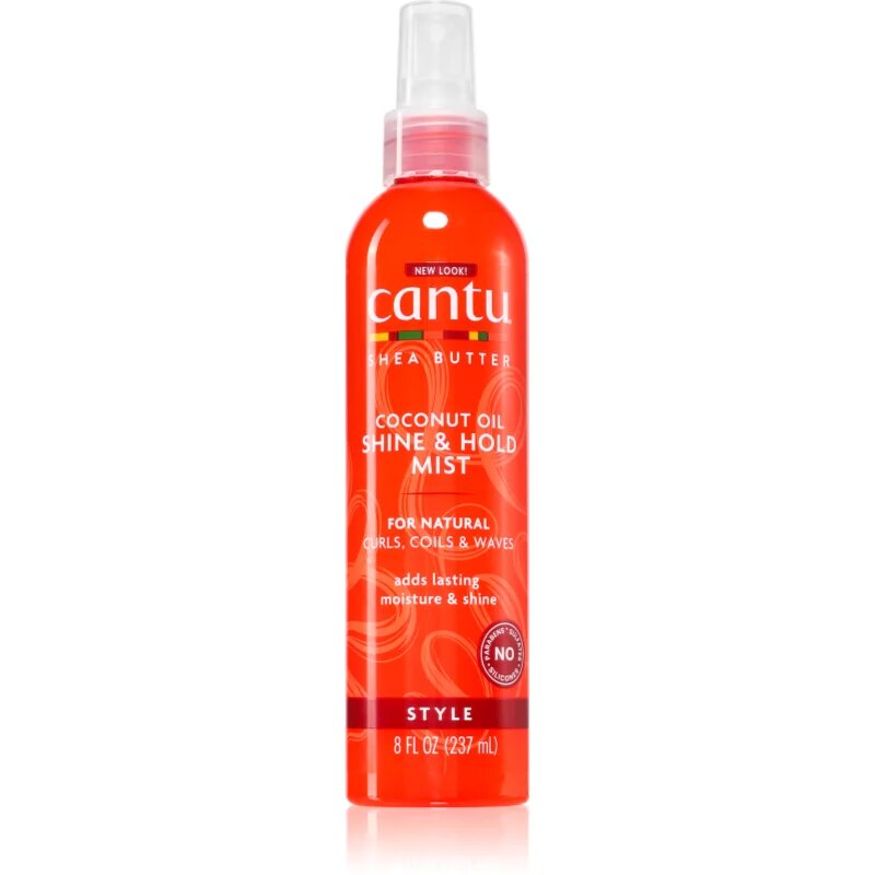CANTU Shea Butter Shine&Hold mist vlažilna meglica za sijaj valovitih in kodrastih las 237 ml