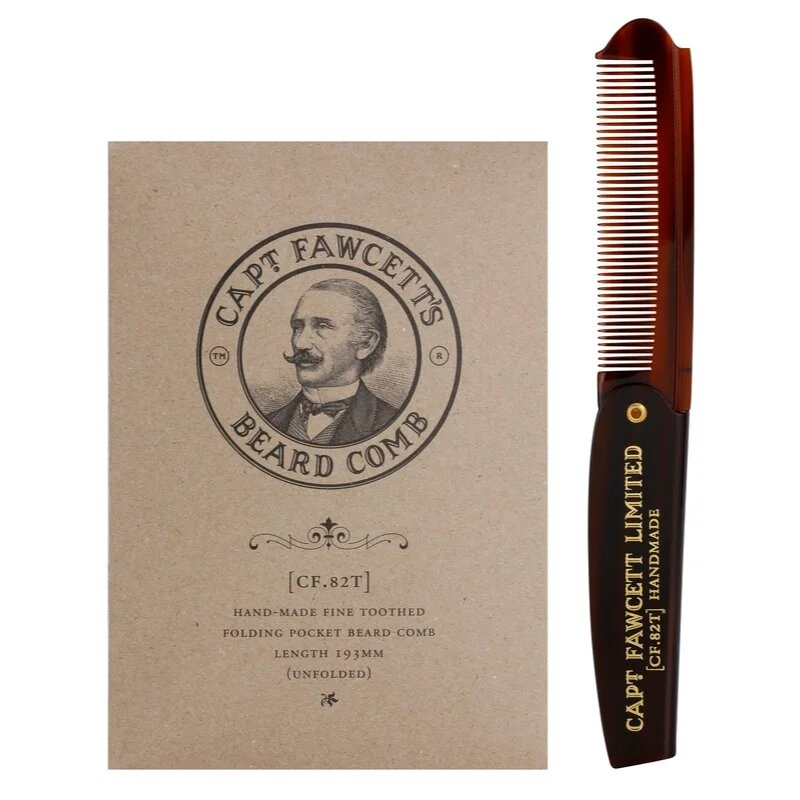 Captain Fawcett Accessories zložljiv glavnik za brado (CF.82T) 19.3 cm