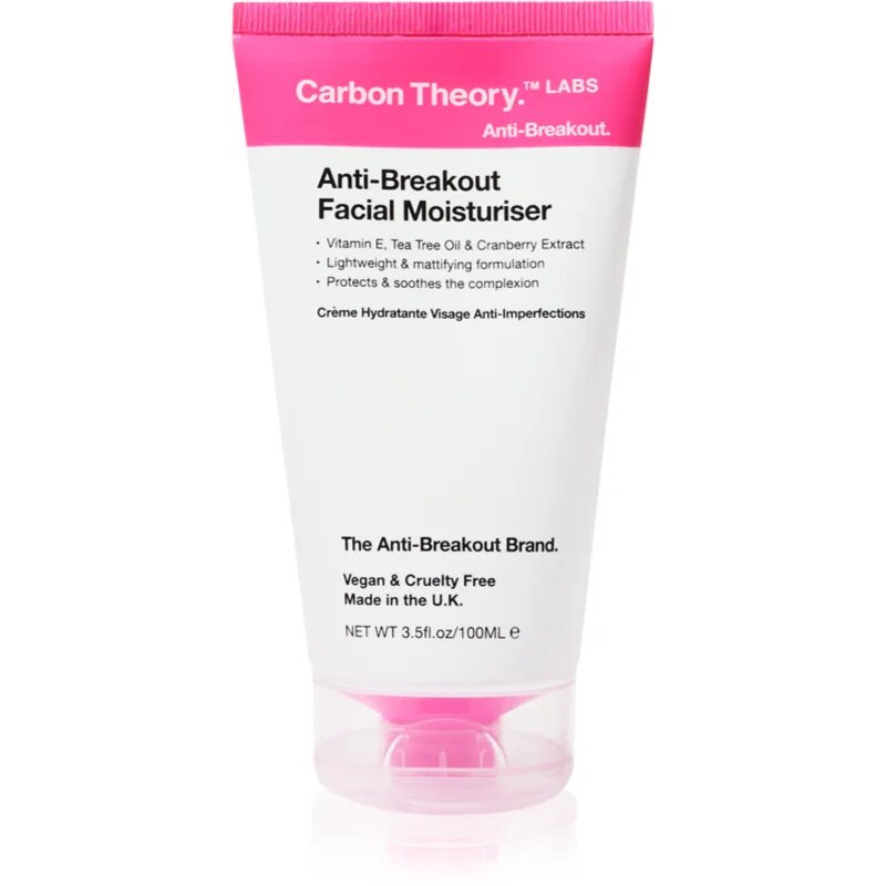 Carbon Theory Anti-Breakout Facial Moisturiser vlažilna krema za obraz proti nepravilnostim na koži 100 ml