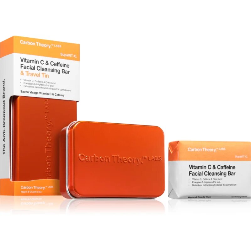 Carbon Theory SupaVIT-C Facial Cleansing Bar čistilno milo za obraz z vitaminom C 80 g