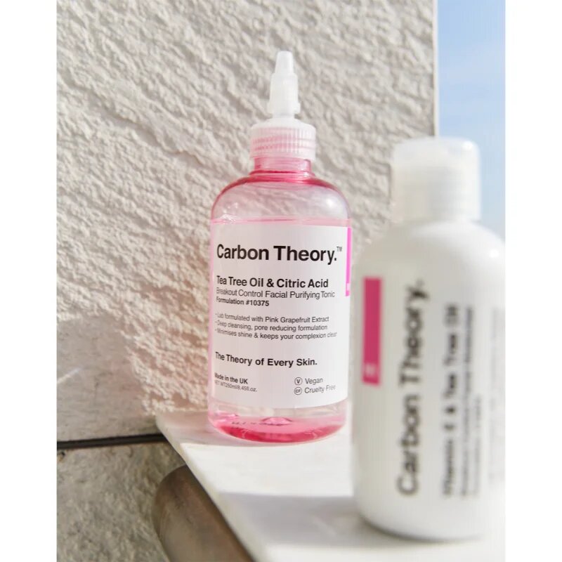 Carbon Theory Tea Tree Oil & Citric Acid globinsko čiístilni tonik za problematično kožo akne 250 ml