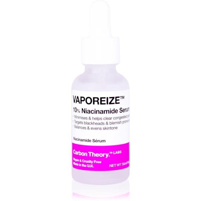 Carbon Theory Vaporeize 10% Niacinamide Serum serum za obraz z niacinamidom in cinkom 30 ml