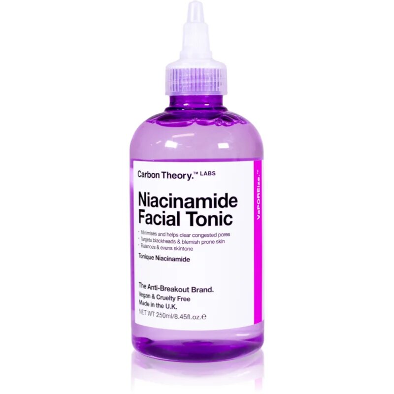 Carbon Theory Vaporeize Niacinamide Facial Tonic čistilni tonik z niacinamidom 250 ml