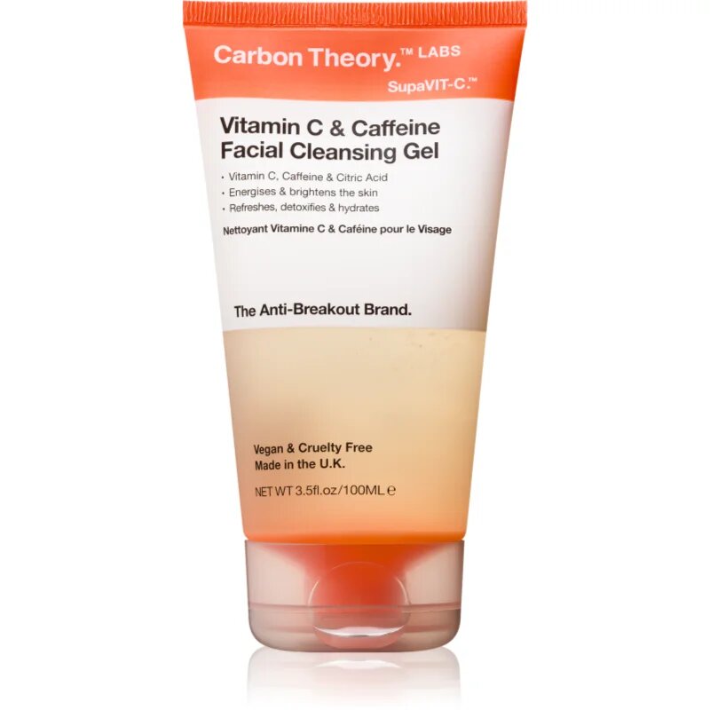 Carbon Theory Vitamin C & Caffeine čistilni gel s poživitvenim učinkom s kofeinom 100 ml