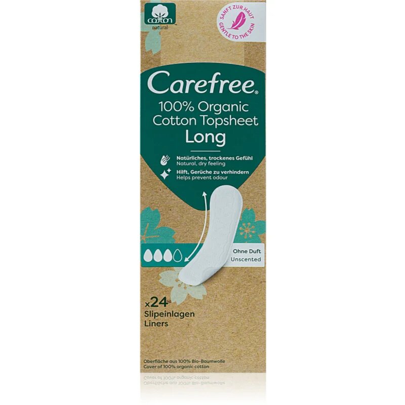 Carefree Organic Cotton Long dnevni vložki 24 kos