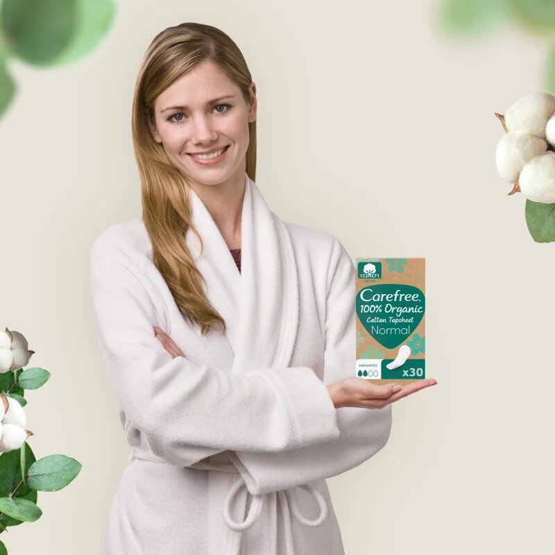 Carefree Organic Cotton Normal dnevni vložki 30 kos