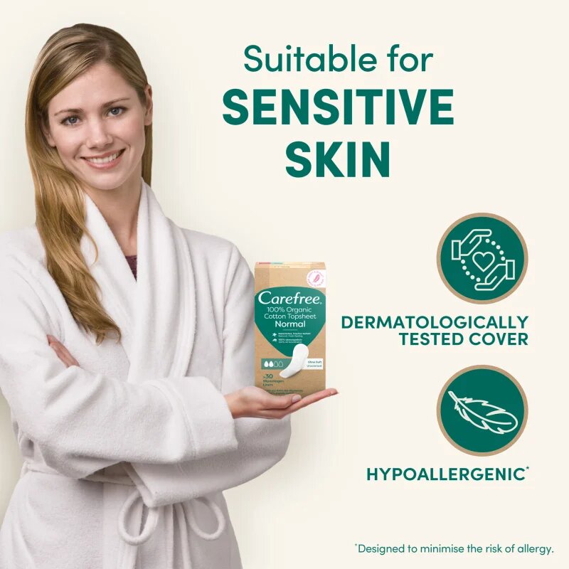 Carefree Organic Cotton Normal dnevni vložki 30 kos