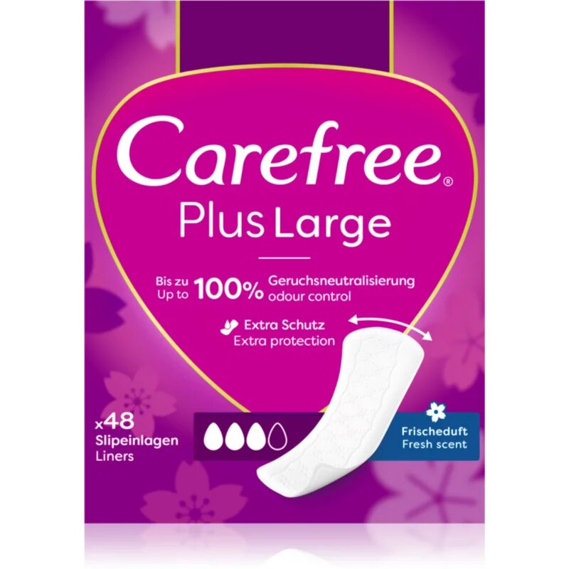 Carefree Plus Large Fresh Scent dnevni vložki 48 kos