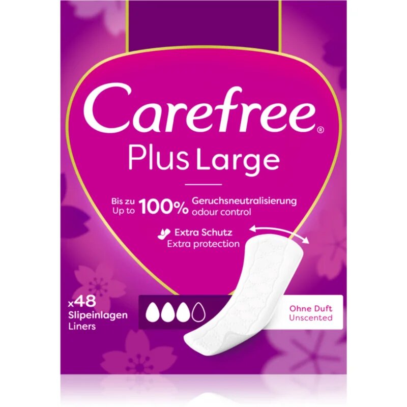 Carefree Plus Large Light Scent dnevni vložki 48 kos