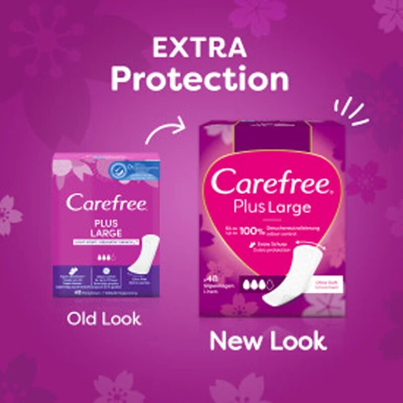 Carefree Plus Large Light Scent dnevni vložki 48 kos