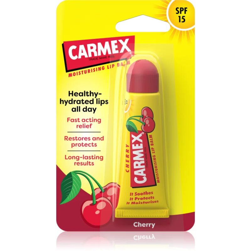 Carmex Cherry balzam za ustnice v tubi SPF 15 10 g