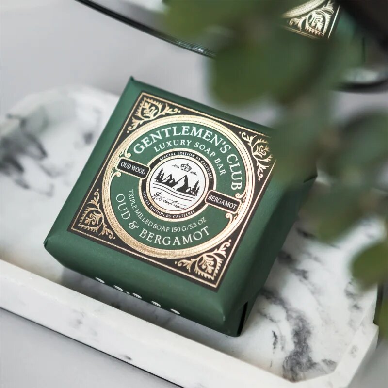 Castelbel Gentlemen's Club Oud & Bergamot luksuzno trdo milo 150 g