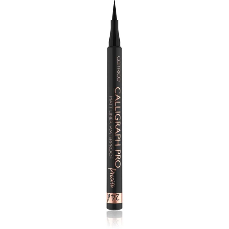 Catrice Calligraph Pro Precise 24h Matt vodoodporno tekoče črtalo za oči v peresu odtenek 010 Intense Black Waterproof 12 ml
