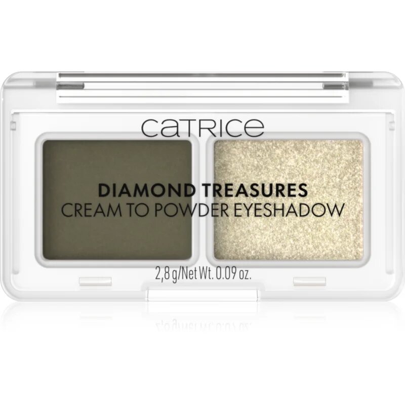 Catrice Diamond Treasures duo senčila za oči odtenek 040 Olive Twinkle 2.8 g