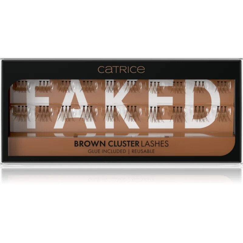 Catrice Faked umetne trepalnice z lepilom Brown Cluster 20 kos