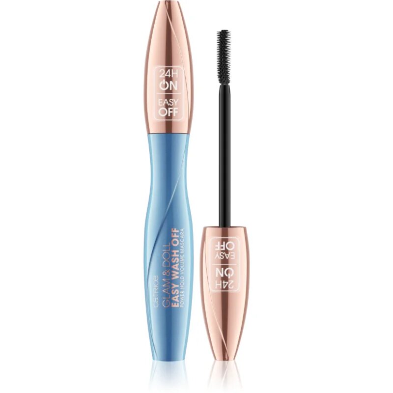 Catrice Glam & Doll Easy Wash Off Power Hold Volume Maskaro za volumen in definicijo trepalnic odtenek 010 Black 9 ml