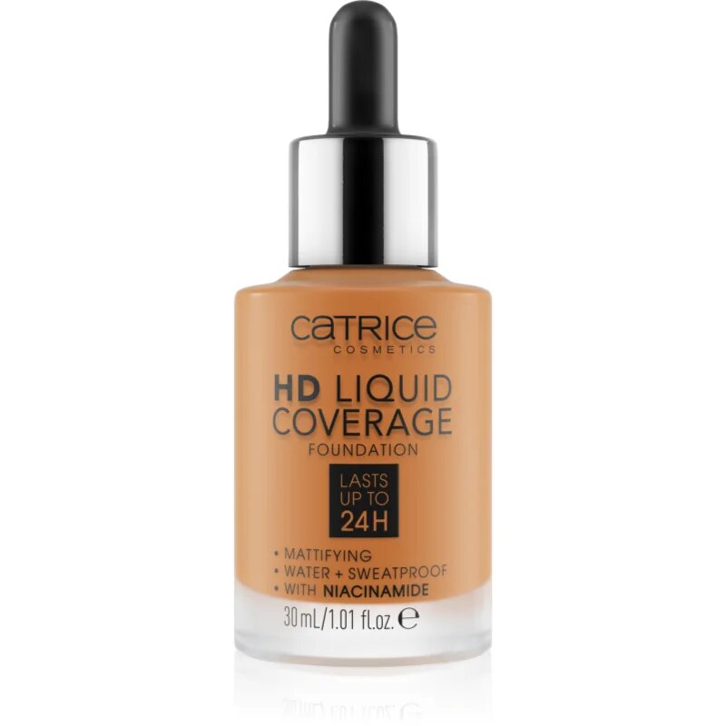 Catrice HD Liquid Coverage tekoči puder odtenek 082 Warm Caramel 30 ml