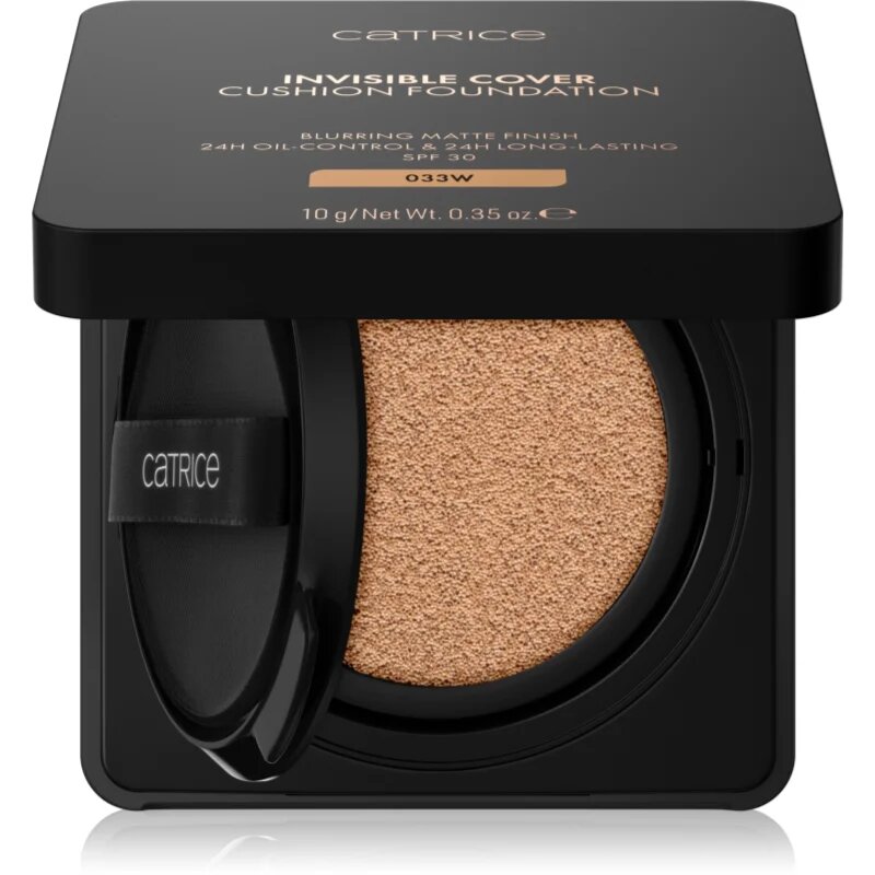 Catrice Invisible Cover Cushion Foundation matirajoči tekoči puder v gobici SPF 30 odtenek 033W 10 g