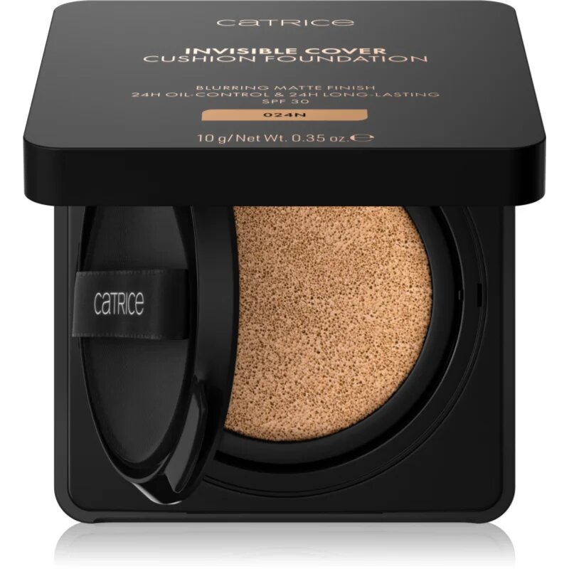 Catrice Invisible Cover Cushion Foundation matirajoči tekoči puder v gobici SPF 30 odtenek C024N 10 g